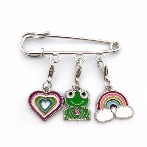 Lot de 3 marqueurs de maille arc-en-ciel
