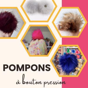 Apporte la touche finale à tes créations avec le pompon à pression 12 cm en fausse fourrure. Facile à fixer, amovible pour le lavage, et disponible en 18 couleurs tendances. Parfait pour bonnet tricot ou crochet !