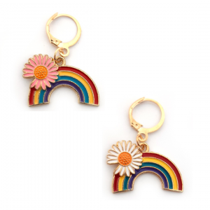 Marqueur de maille Arc-en-ciel fleuri