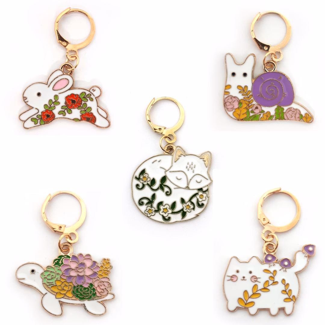 Marqueur de maille animaux fleuris