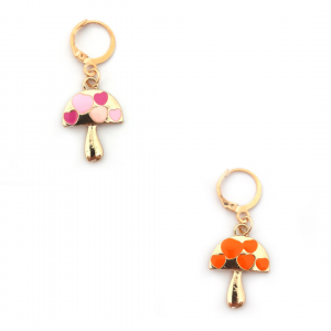 Craque pour le marqueur de maille Champignon amoureux, un médaillon émaillé trop mignon disponible en cœur rose ou orange. Pratique pour marquer tes rangs au crochet ou tricot, avec une touche romantique.