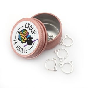 Boîte Croch'ta maille avec 10 anneaux tricot chat