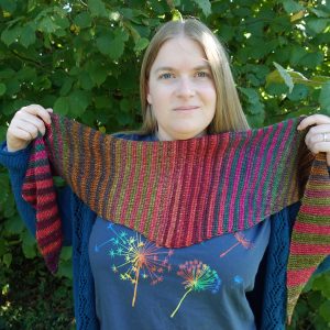 Kit châle Élémentaire à rayures au crochet tunisien