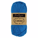 La palette bleus foncés du Scheepjes Catona regroupe 13 coloris harmonieux dans un coton mercerisé doux, brillant et certifié EN71-3. Disponible en trois grammages — 50g, 25g et 10g — pour t'adapter à tous tes projets, du grand ouvrage aux petites touches multicolores.