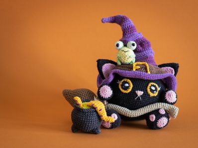 Chat noir en crochet pour halloween