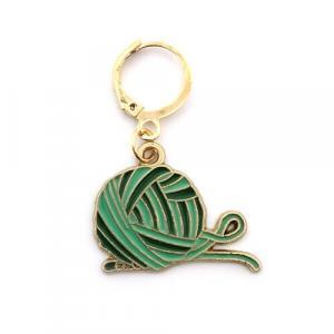 Marqueur de maille Pelote de laine verte
