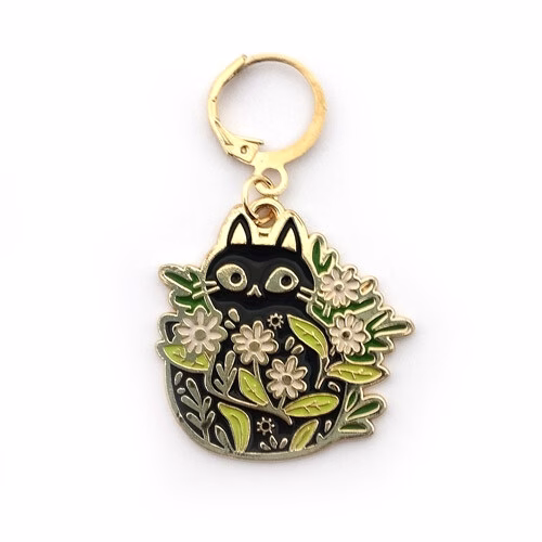 Marqueur de maille Chat aime les fleurs – Image 2