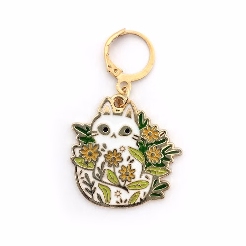 Marqueur de maille Chat aime les fleurs – Image 3