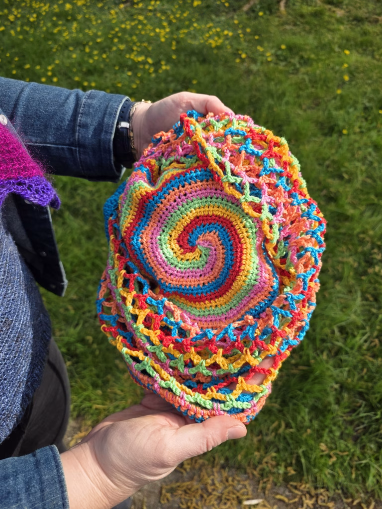 Kit sac filet pliable Flower Lollipop au crochet