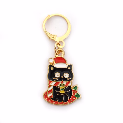 Marqueurs de Maille Chat Fête Noël – Image 3