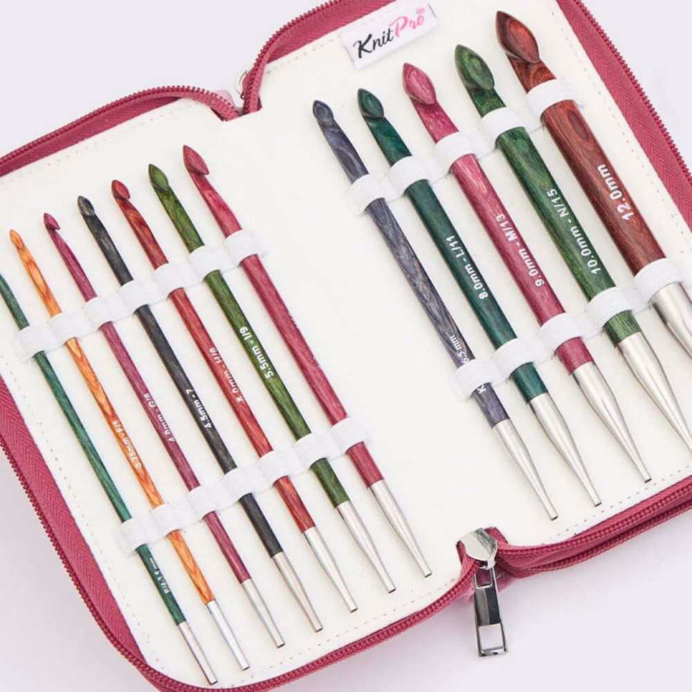 Set de crochets tunisiens interchangeables Dreamz Knitpro Grande Ouverte