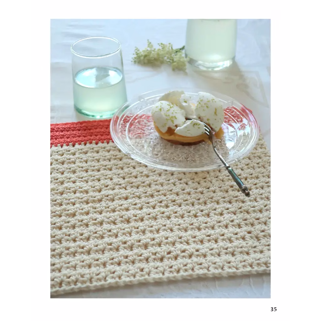 set de table tiré du livre ma maison au crochet