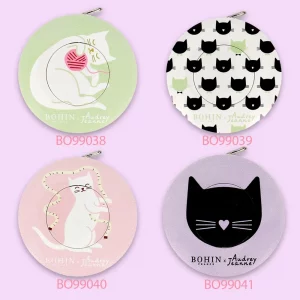 4 Mètres Ruban Bohin 150cm Chat Vert Blanc Noir et Rose