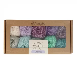 Pack de couleurs Scheepjes Stone Washed chakras