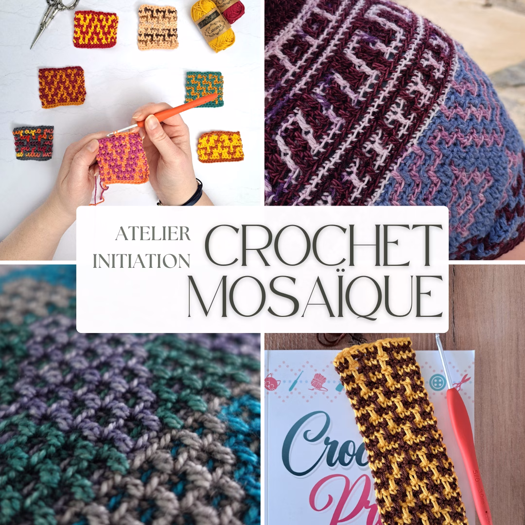 Atelier crochet : initiation au crochet mosaïque