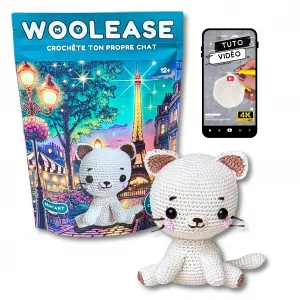Découvre le Kit de Crochet Taïga le Chat : tout le nécessaire pour créer un chat aventurier ! Parfait pour débutants et créateurs aguerris !
