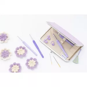 Coffret de crochets Tulip Etimo Murasaki avec étui violet et accessoires