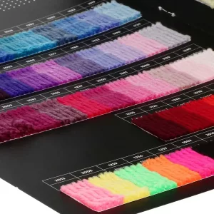 Explore toutes les nuances de Scheepjes Chunky Monkey avec notre fiche échantillon. Idéale pour choisir tes couleurs avant de crocheter tes projets.