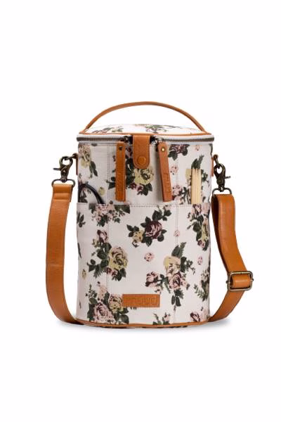 Opte pour le sac de rangement tricot Muud Saturn XL Flower : spacieux, pratique en coton épais et cuir véritable. Idéal pour organiser tricot, crochet et accessoires.