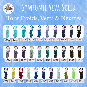 Découvrez le Fil mérinos DK semi-uni Symfonie Viva Solid – Tons Froids, Verts & Neutres : 100 % mérinos Superwash teint à la main pour vêtements crochet