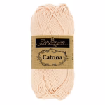 Découvrez le fil coton blanc Scheepjes Catona en 50g, 25g et 10g. Coton mercerisé certifié EN71-3, 10 coloris harmonieux pour tous tes projets crochet et tricot.