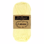 Découvrez le fil coton jaune doré Scheepjes Catona en 50g, 25g et 10g. Coton mercerisé certifié EN71-3, coloris harmonieux pour tous tes projets crochet.