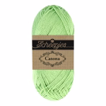 La palette verts clairs du Scheepjes Catona regroupe 14 coloris harmonieux dans un coton mercerisé doux, brillant et certifié EN71-3. Disponible en trois grammages — 50g, 25g et 10g — pour t'adapter à tous tes projets, du grand ouvrage aux petites touches multicolores.