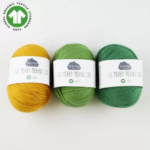 Découvre le Kremke Merry Merino 220 GOTS : une laine mérinos 100 % biologique, certifiée GOTS, ultra-douce à 21,5 microns. 220 m / 50 g, lavable en machine, 35 coloris. Livraison rapide.