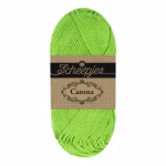La palette verts clairs du Scheepjes Catona regroupe 14 coloris harmonieux dans un coton mercerisé doux, brillant et certifié EN71-3. Disponible en trois grammages — 50g, 25g et 10g — pour t'adapter à tous tes projets, du grand ouvrage aux petites touches multicolores.