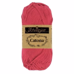 La palette roses profonds - rouges du Scheepjes Catona regroupe 15 coloris harmonieux dans un coton mercerisé doux, brillant et certifié EN71-3. Disponible en trois grammages — 50g, 25g et 10g — pour t'adapter à tous tes projets, du grand ouvrage aux petites touches multicolores.