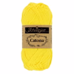 Découvrez le fil coton jaune doré Scheepjes Catona en 50g, 25g et 10g. Coton mercerisé certifié EN71-3, coloris harmonieux pour tous tes projets crochet.