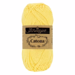 Découvrez le fil coton jaune doré Scheepjes Catona en 50g, 25g et 10g. Coton mercerisé certifié EN71-3, coloris harmonieux pour tous tes projets crochet.