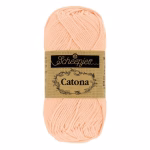 La palette oranges - corail du Scheepjes Catona regroupe 13 coloris harmonieux dans un coton mercerisé doux, brillant et certifié EN71-3. Disponible en trois grammages — 50g, 25g et 10g — pour t'adapter à tous tes projets, du grand ouvrage aux petites touches multicolores.