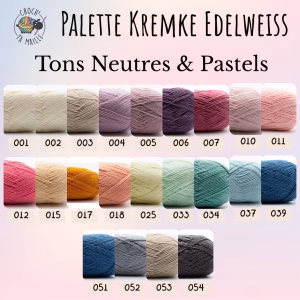 Découvre le Kremke Edelweiss Alpaka 4 ply : un fil chaussettes alpaga doux et naturel en tons neutres et pastels délicats. 65 % laine, 25 % polyamide, 10 % alpaga – 100 m / 25 g. Livraison rapide.