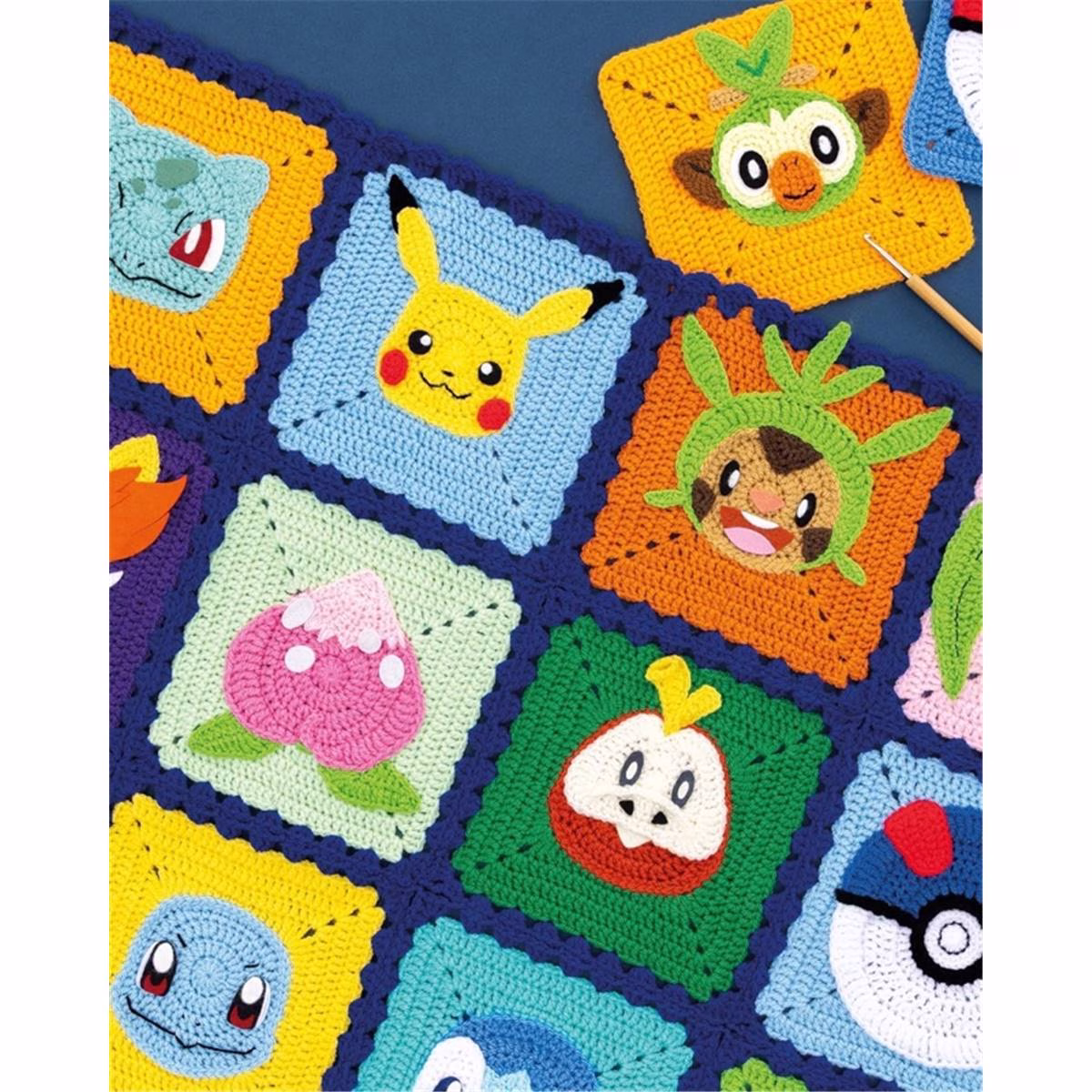 Crochète 36 modèles Pokémon en granny squares avec le livre d'Ira Rott : Pikachu, Salamèche, Carapuce, Poké Ball… Diagrammes et pas à pas. Commande ton livre crochet !