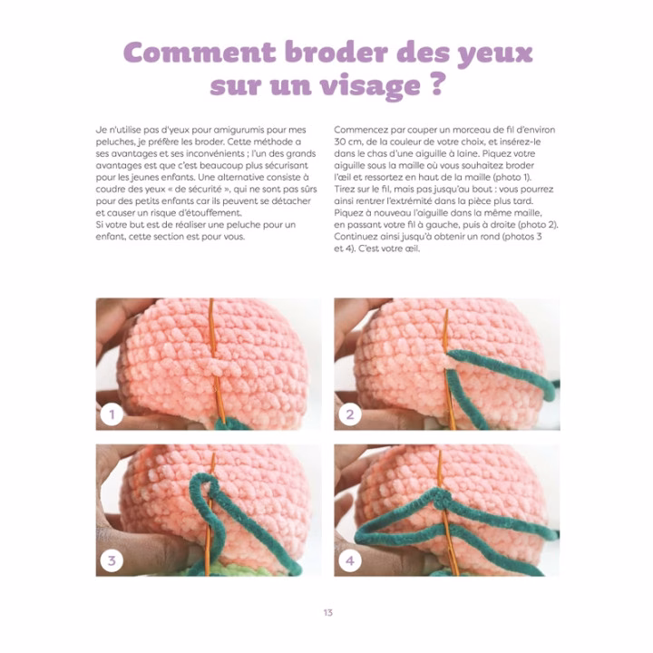 Crochète 30 squishies au crochet ultra-moelleux en fil chenille avec le livre de Glory Shofowora : raton laveur, chat, pieuvre, dragon… Idéal débutant·es. Commande-le !