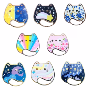Pin's chat Sparkles in the Wild pour accrocher tes marqueurs de maille